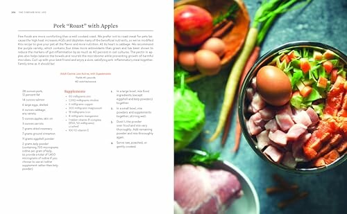 Recipe for pork roast with apples, showcasing ingredients and preparation steps.